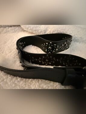 Bke by buckle Black Studded Women's Leather Belt